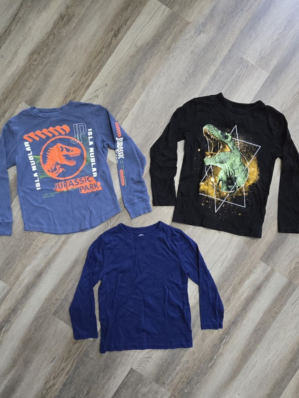 Bundle of Boys Size 8 Long Sleeved Dinosaur ?Shirts